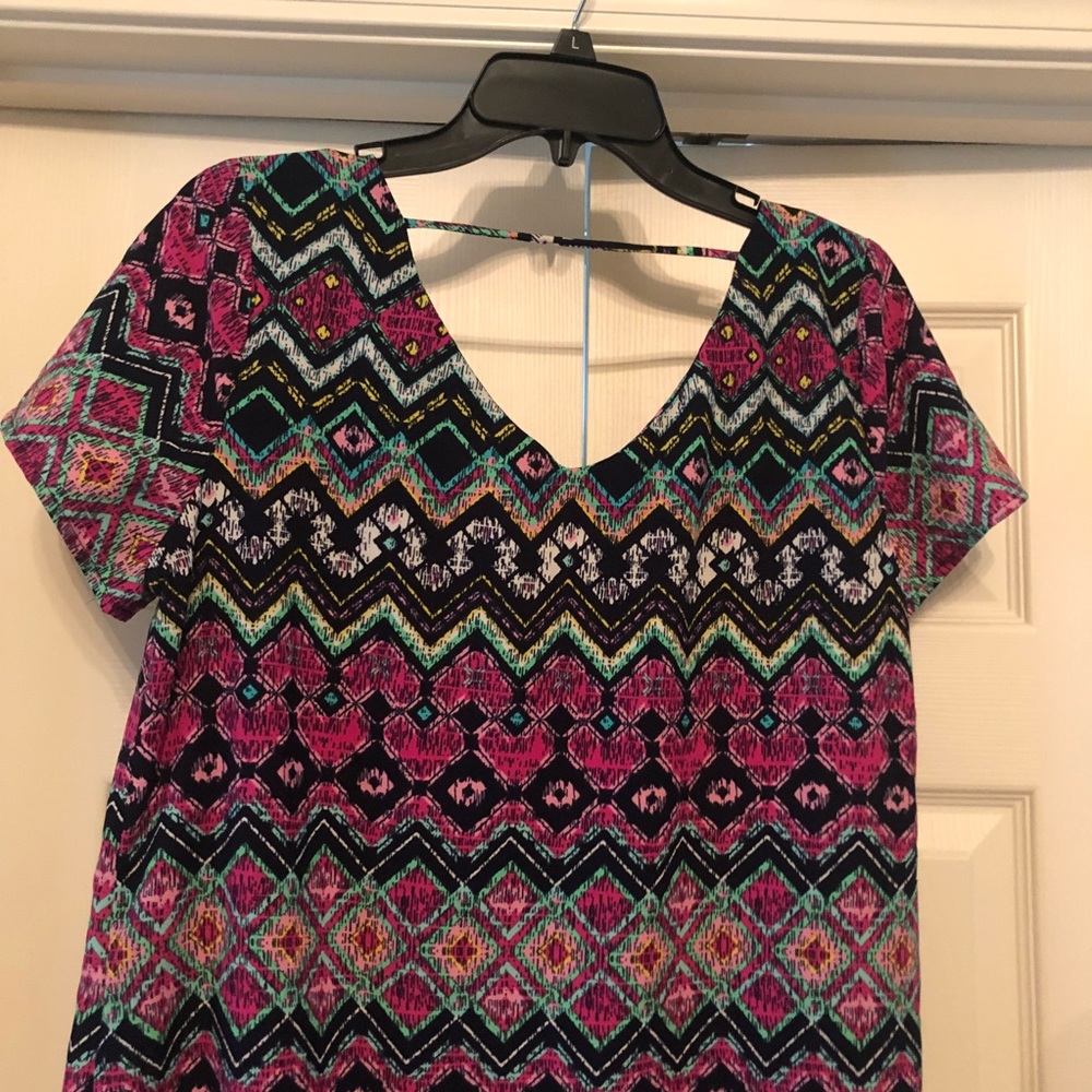 Multicolor Aztec Print Dress - Picture 2 of 3
